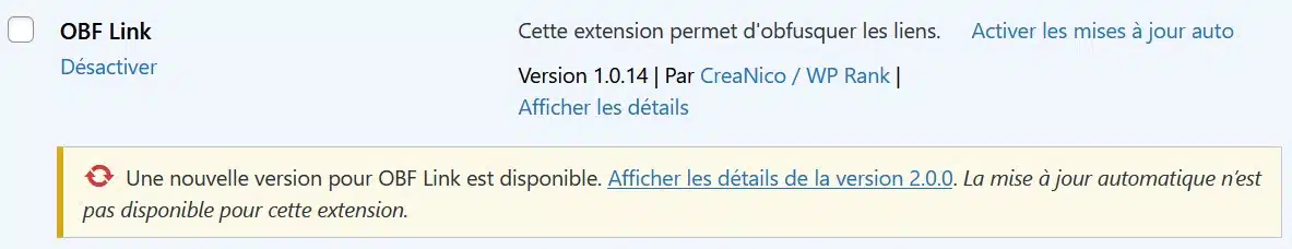 mise a jour obf link