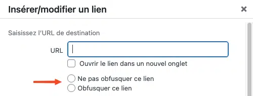 obflink obfuquer editeur visuel